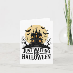 Gewartet für Halloween Spooky Spuk Fledermäuse Hou Karte
