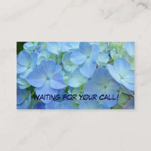 Gewartet für Ihre Call Business Cards Blue Floral Visitenkarte