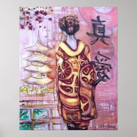 Gewartet für ihre wahre Liebe - Geisha Print