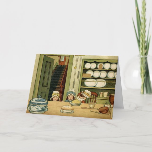 Gewartet für Kuchen Karte (Vorderseite)