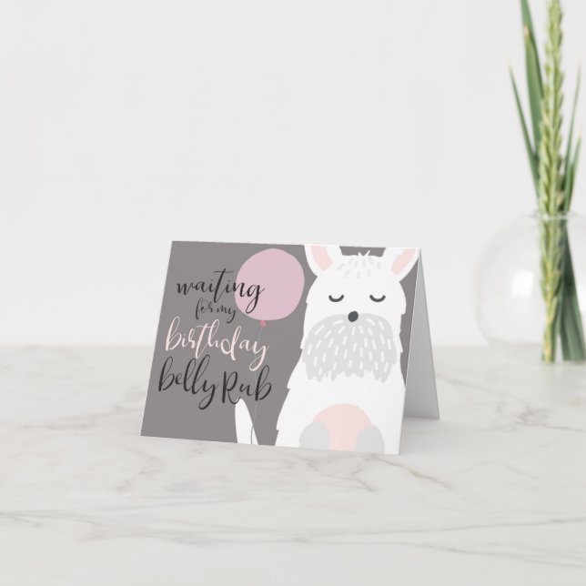 Gewartet für meinen Geburtstag Karte (Vorderseite)