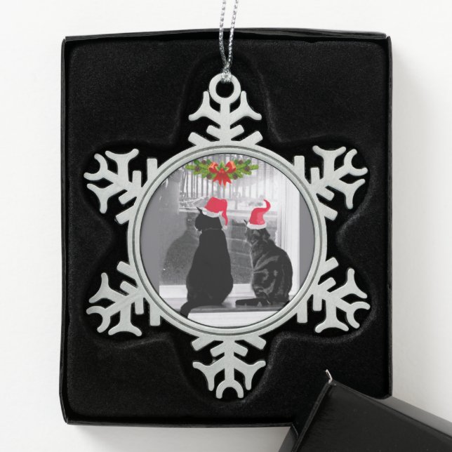 Gewartet für Santa Snowflake Gerahmte Ornamente (Box)