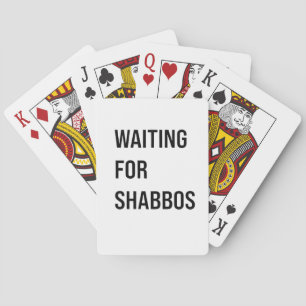 Gewartet für Shabbos Hanukkah Jüdischer Funny Spielkarten