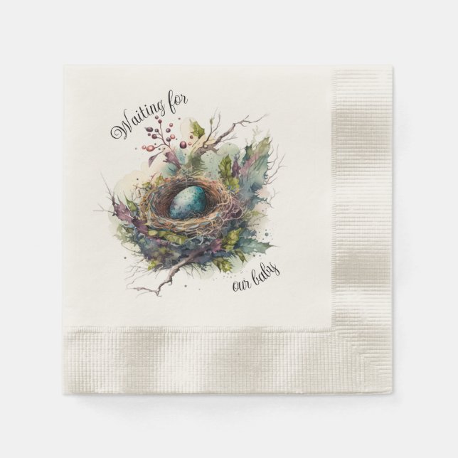 Gewartet für unser Baby Paper Napkin Serviette (Vorderseite)