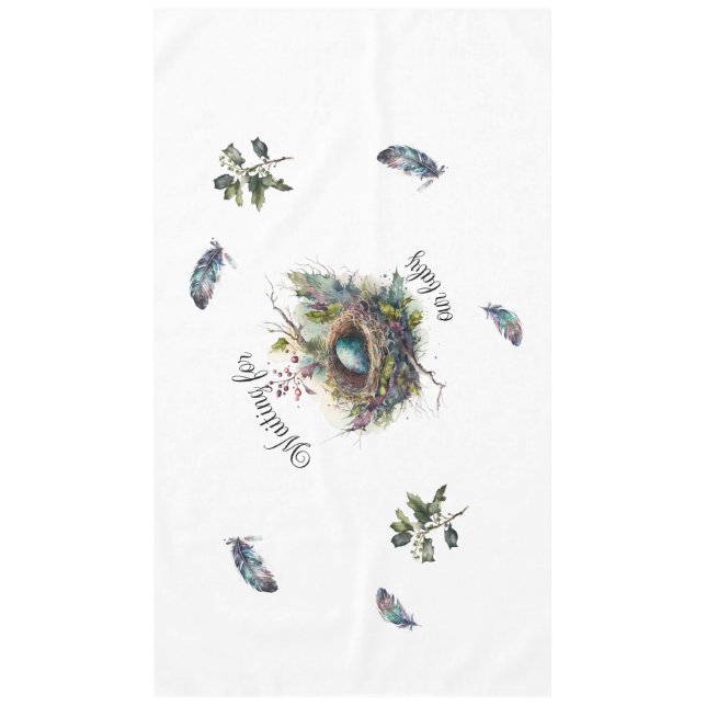 Gewartet für unser Baby Tablecloth Tischdecke (Vorderseite)