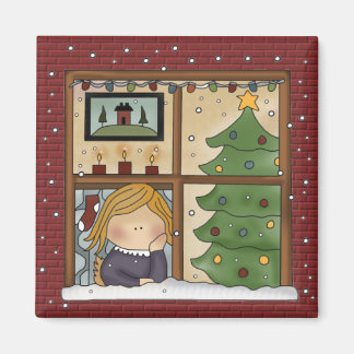 Gewartet für Weihnachts-Magnet Magnet
