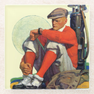 Gewartet Golfer Behalten Glasuntersetzer
