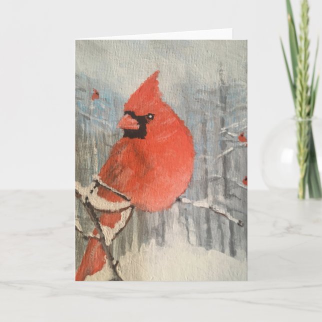 Gewartet, um an der Vogelzuführung zu schalten Dankeskarte (Vorderseite)