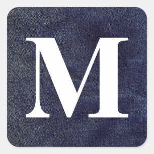 Gewaschener Denim-Entwurf #7 @ Emporio Moffa Quadratischer Aufkleber