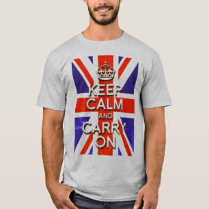 gewaschenes Aussehen Union Jack Flagge Keep Calm a T-Shirt