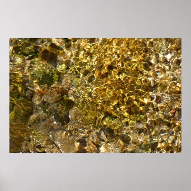 Gewässer des Kaweah River Abstract Nature Poster (Vorne)