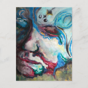 Gewässer in Schwierigkeiten Postkarte