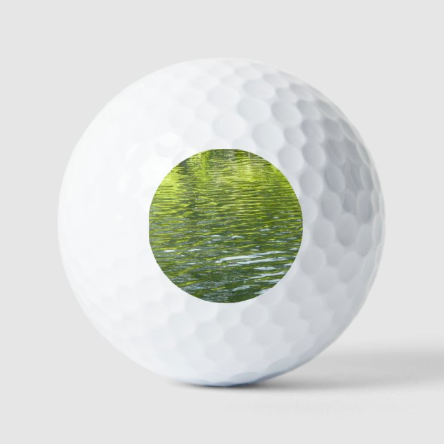 Gewässer von Eichenbachgelb und Grünlandschafts-Fo Golfball (Vorderseite)