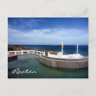 Gewässer von Roatán Postkarte