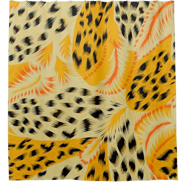 Gewebe abstrakte gemischte Tierhautstruktur Hinter Duschvorhang (Vorderseite)