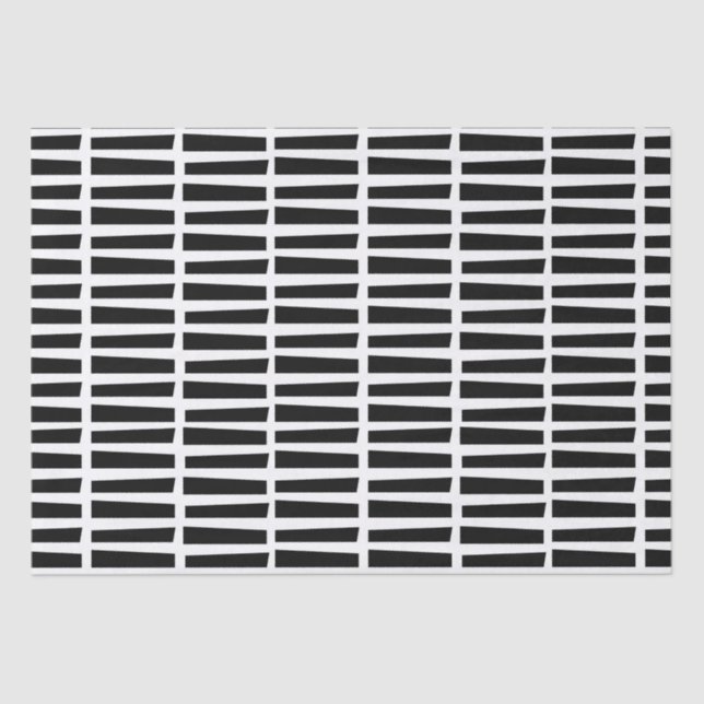 Gewebe / Abstrakte schwarze Linien Seidenpapier (Vorderseite)