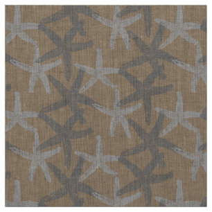 Gewebe abstrakter Taupe graues Weiß Seestarfish Stoff