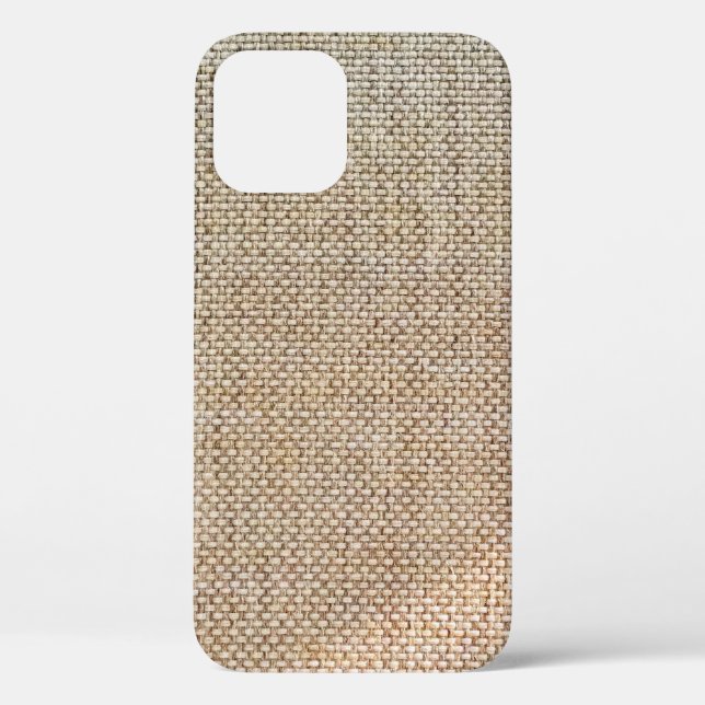 Gewebe aus braunem Spinnstoff Case-Mate iPhone Hülle (Rückseite)