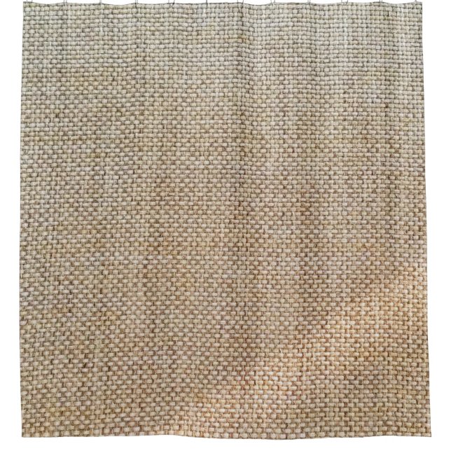 Gewebe aus braunem Spinnstoff Duschvorhang (Vorderseite)