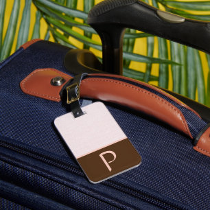 Gewebe aus Elfenbein, rosa und braun Gepäckanhänger