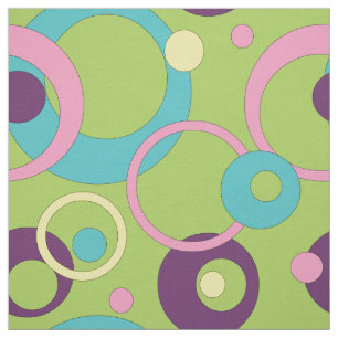 Gewebe aus Funky Green Circles Stoff