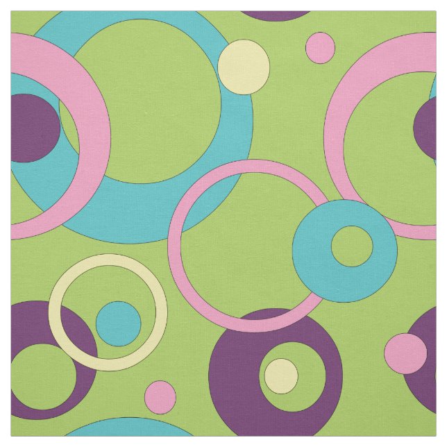 Gewebe aus Funky Green Circles Stoff (Muster)