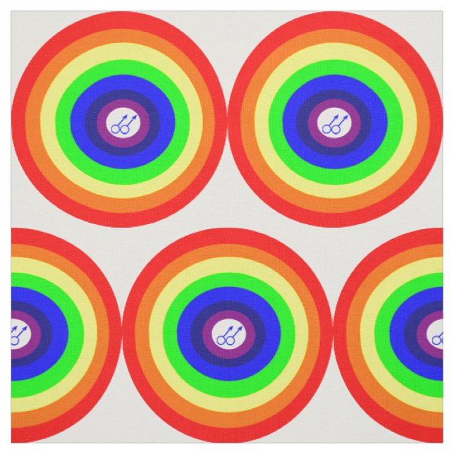 Gewebe aus Gay Men Round Rainbow Craft Stoff (Muster)