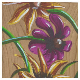 Gewebe aus Goldfinken und Blume Stoff