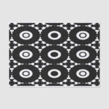 Gewebe aus schwarzen und weißen Kreuzen und Kreiss