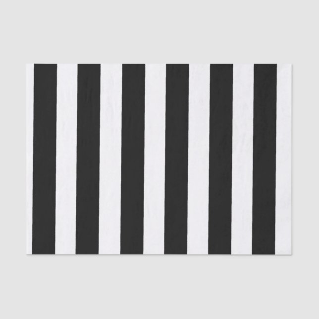 Gewebe aus schwarzen und weißen Streifen Seidenpapier (Vorderseite)