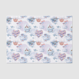 Gewebe aus Walen und Ballons Seidenpapier