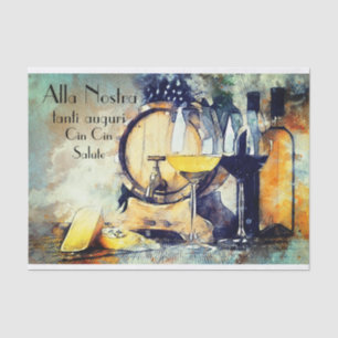 Gewebe aus Wein und Käse Seidenpapier