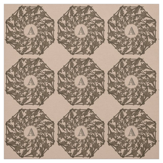 Gewebe - Blätter mit Anfangsbuchstaben Stoff (Muster)