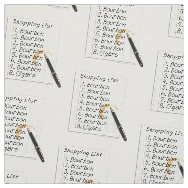 GEWEBE - BOURBON-LIEBHABER-EINKAUFSLISTE STOFF (Muster)