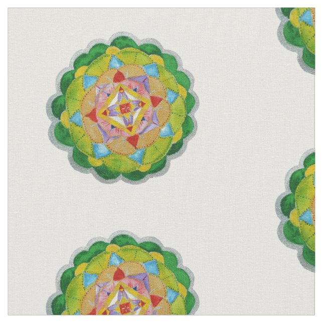 Gewebe der Mandala-Gewohnheit gekämmtes Stoff (Nahaufnahme)