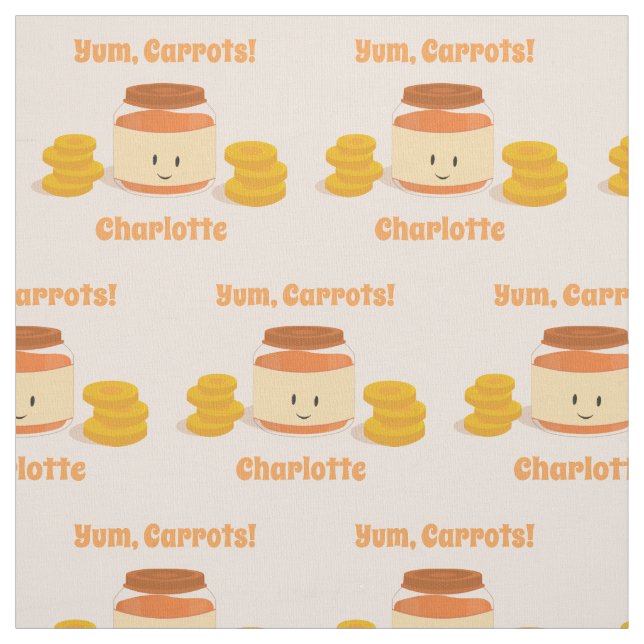 Gewebe des Karotten-Säuglingsnahrungs-Charakter-| Stoff (Muster)