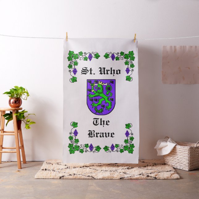 Gewebe-Flaggen-finnisches Wappen St. Urho Stoff (Beispiel)