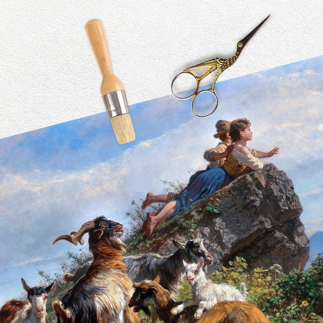 Gewebe für Vintage Kinderziegen Seidenpapier (Von Creator hochgeladen)