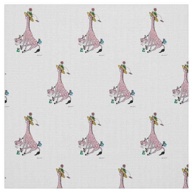 Gewebe-Giraffe rosa gemalt Stoff (Muster)