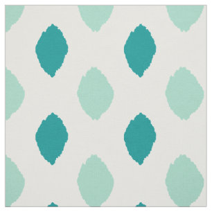 Gewebe: Ikat Muster in aquamarinem und in Blauem Stoff