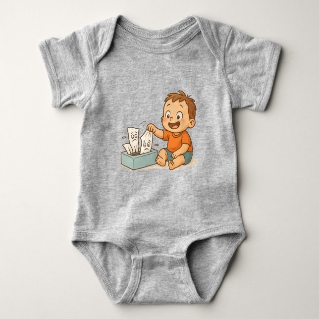 Gewebe in Schwierigkeiten Baby Strampler (Vorderseite)
