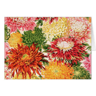 Gewebe-japanische Chrysantheme-Karte Philip Jacobs