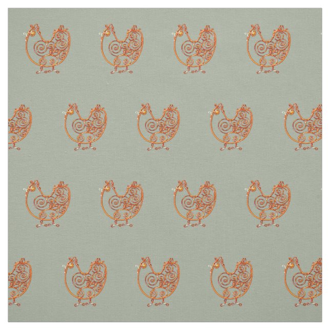 Gewebe - Kupferhühner Stoff (Muster)
