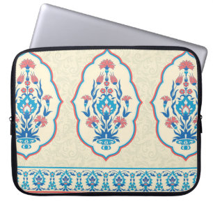 Gewebe mit Blumen nahtlos im ethnischen Stil Laptopschutzhülle