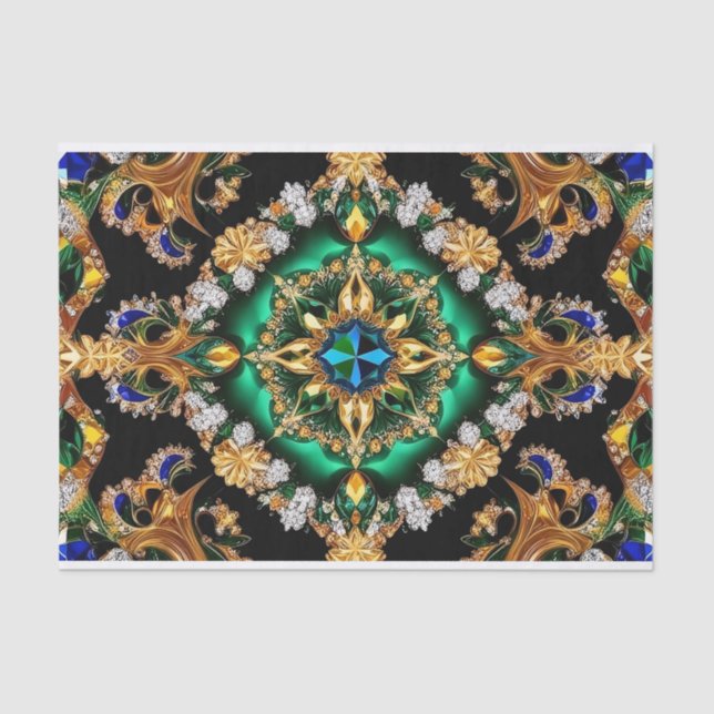 Gewebe mit brasilianischer Farbgestaltung Seidenpapier (Vorderseite)