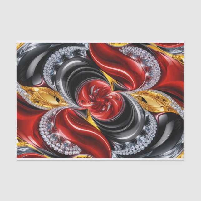 Gewebe mit deutscher Farbgestaltung Seidenpapier (Vorderseite)