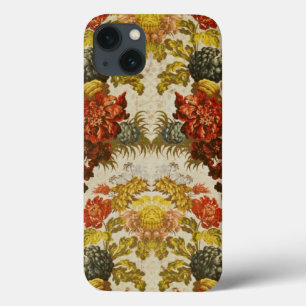 Gewebe mit einem wiederholenden Blumenmuster iPhone 13 Hülle