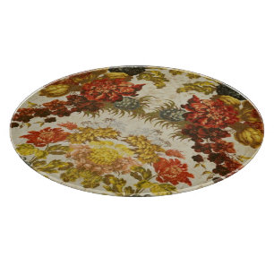 Gewebe mit einem wiederholenden Blumenmuster Schneidebrett