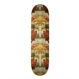 Gewebe mit einem wiederholenden Blumenmuster Skateboard
