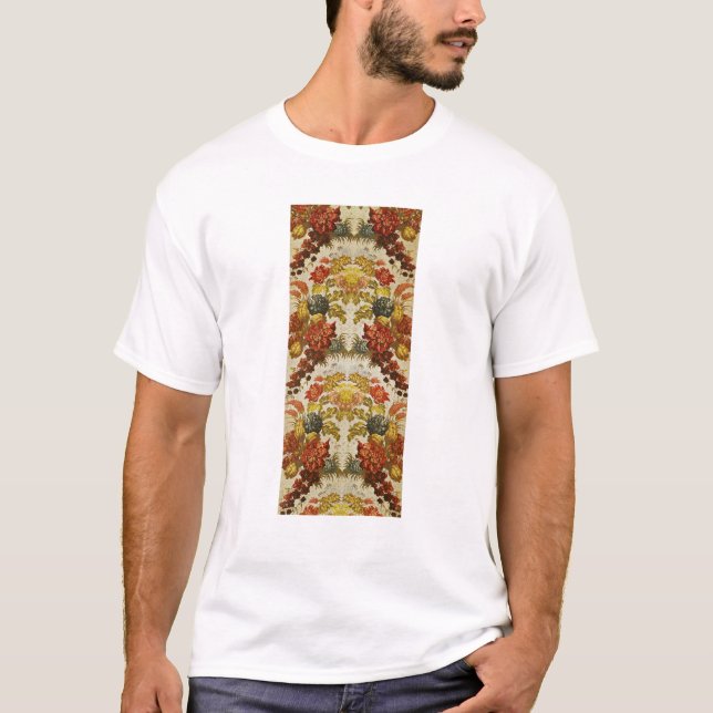 Gewebe mit einem wiederholenden Blumenmuster T-Shirt (Vorderseite)